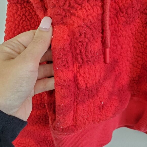 Offline Red Camo Sherpa Cropped Zip Up Jacket | Medium - Picture 6 of 7